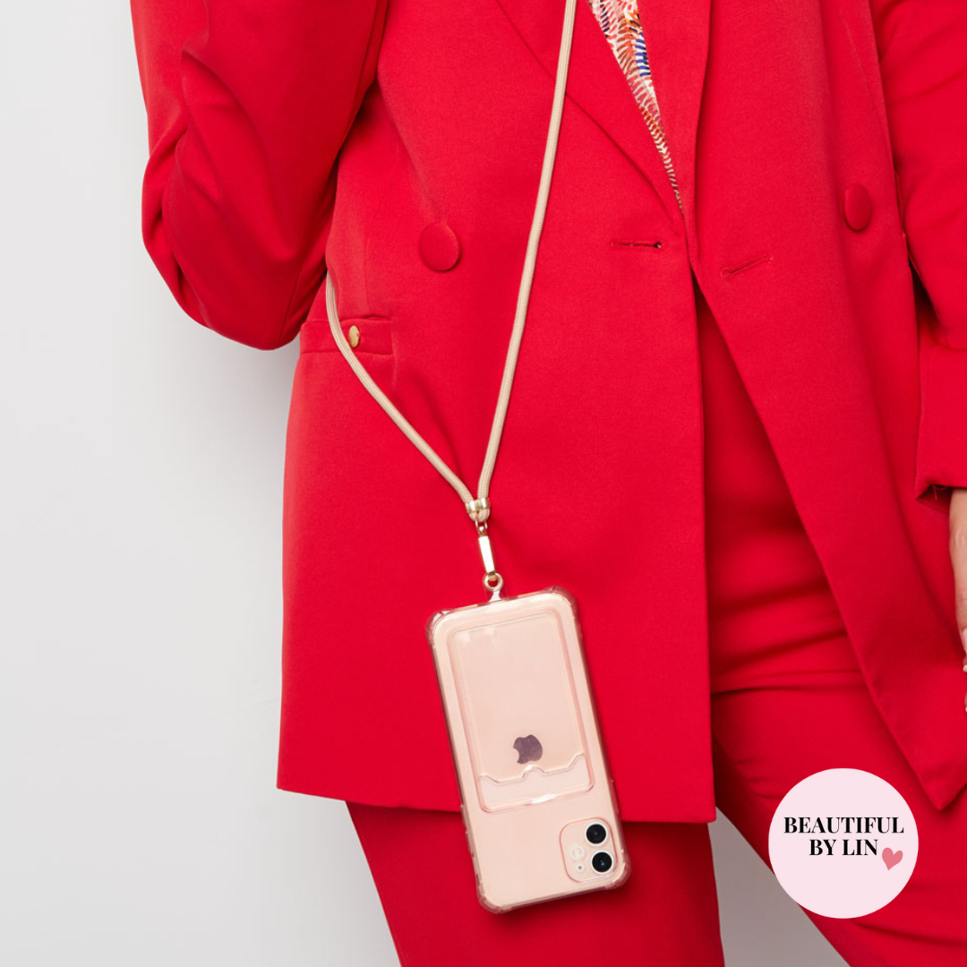 Telefoonkoord blauw paars