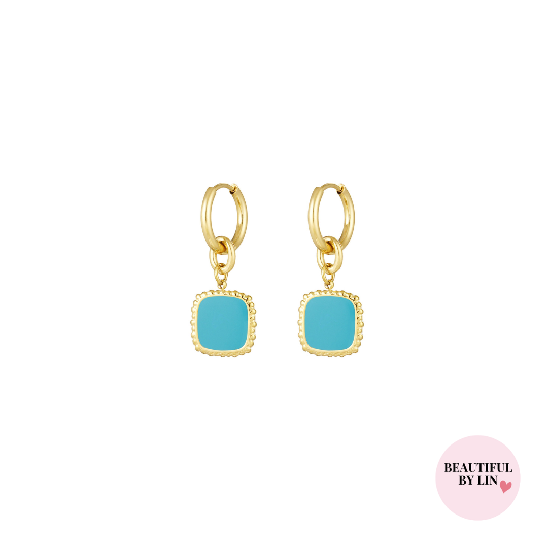 Beauty blue oorbellen