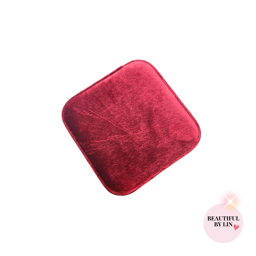 Fluwelen vierkant sieraden doosje