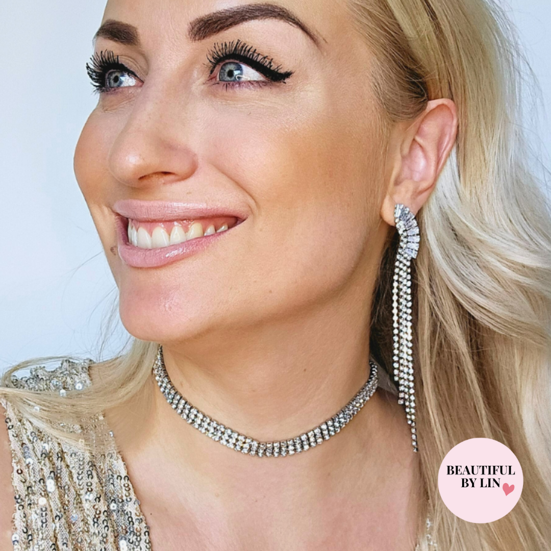 Party sparkle oorbellen zilver