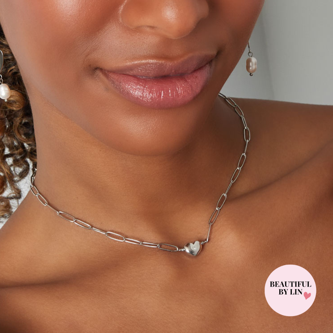 Sweet hart strass ketting