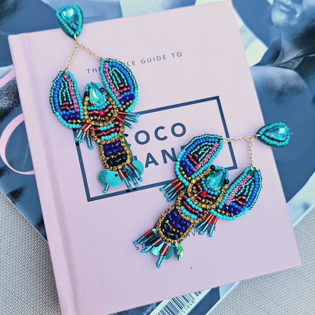 Trendy kreeft statement oorbellen