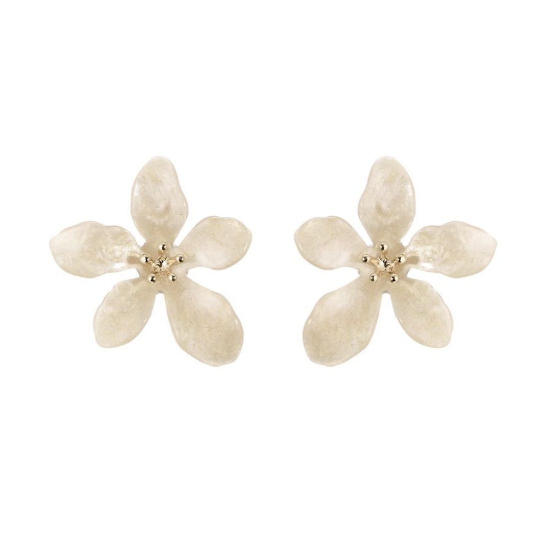 Bloem statement oorbellen