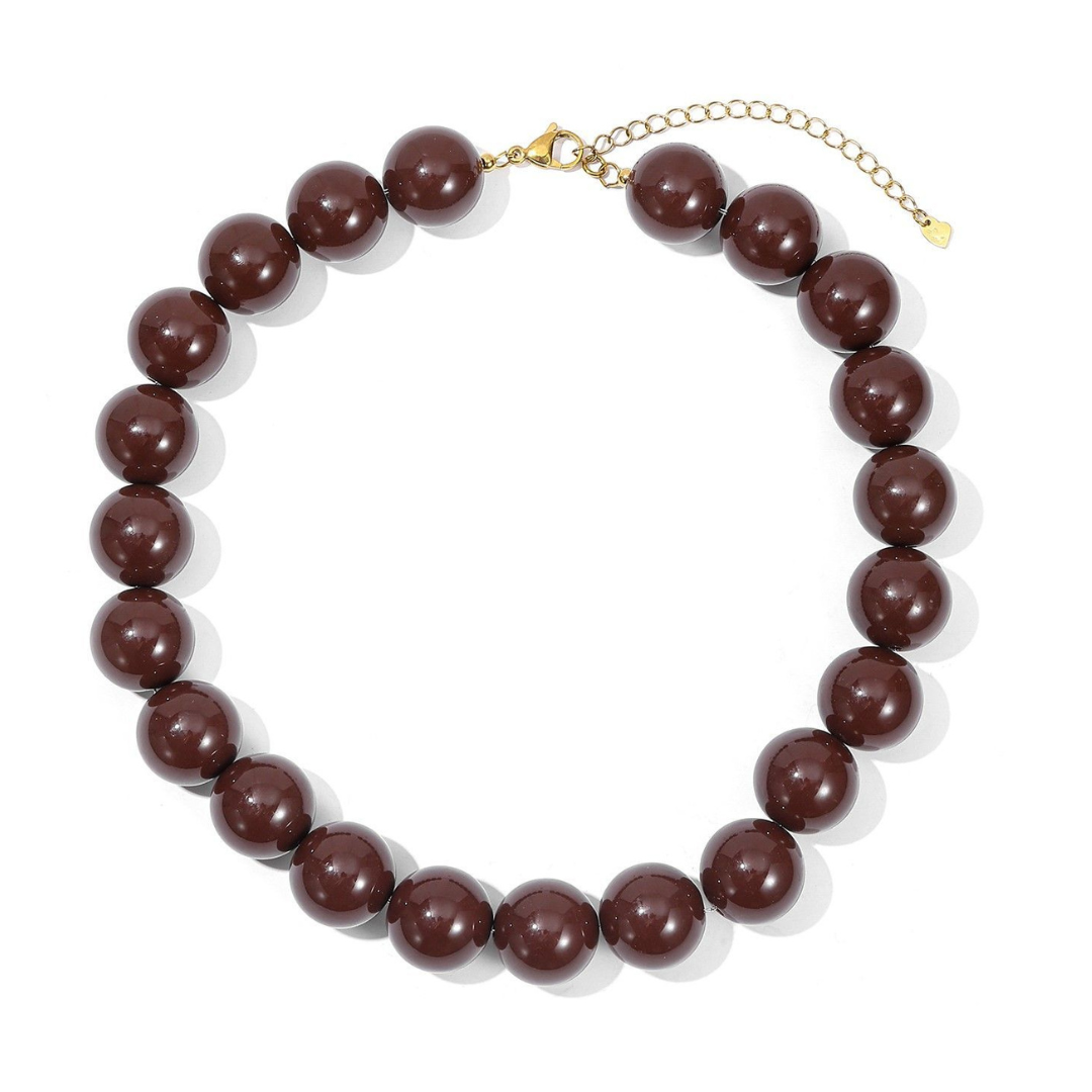 Kauwgomballen ketting bruin