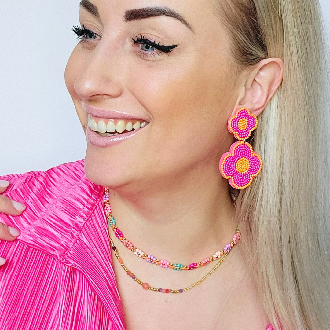 Gekleurde bloemenketting