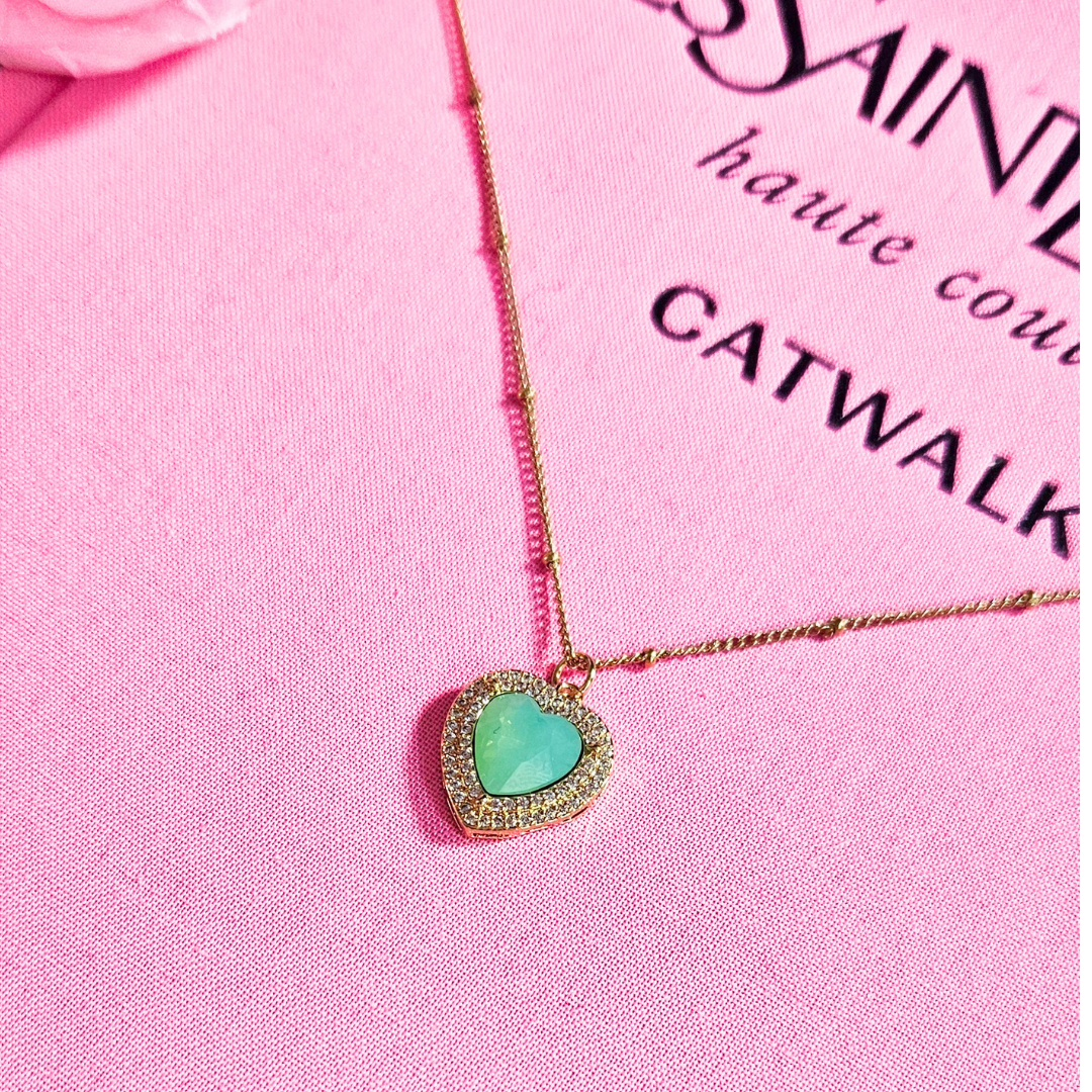 Ketting met turquoise hart
