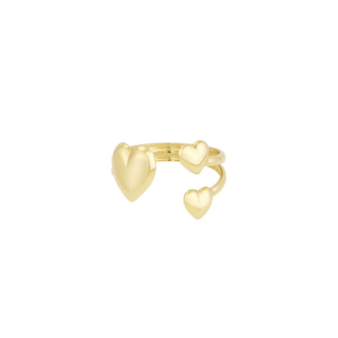 Drie hartjes ring