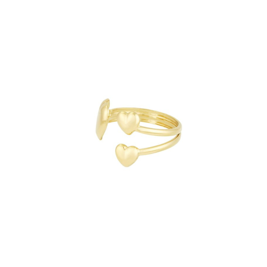 Drie hartjes ring