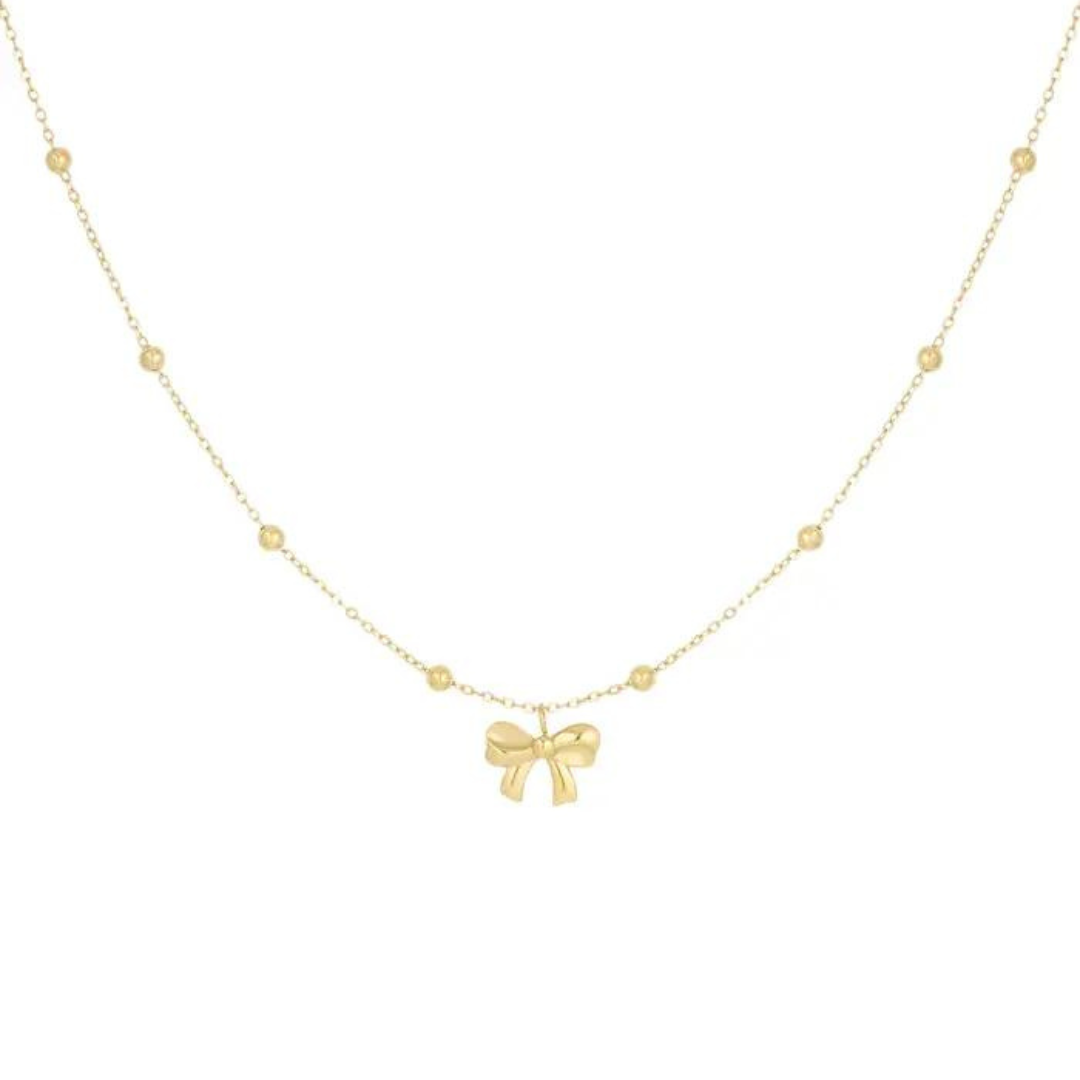 Gouden ketting met strikje