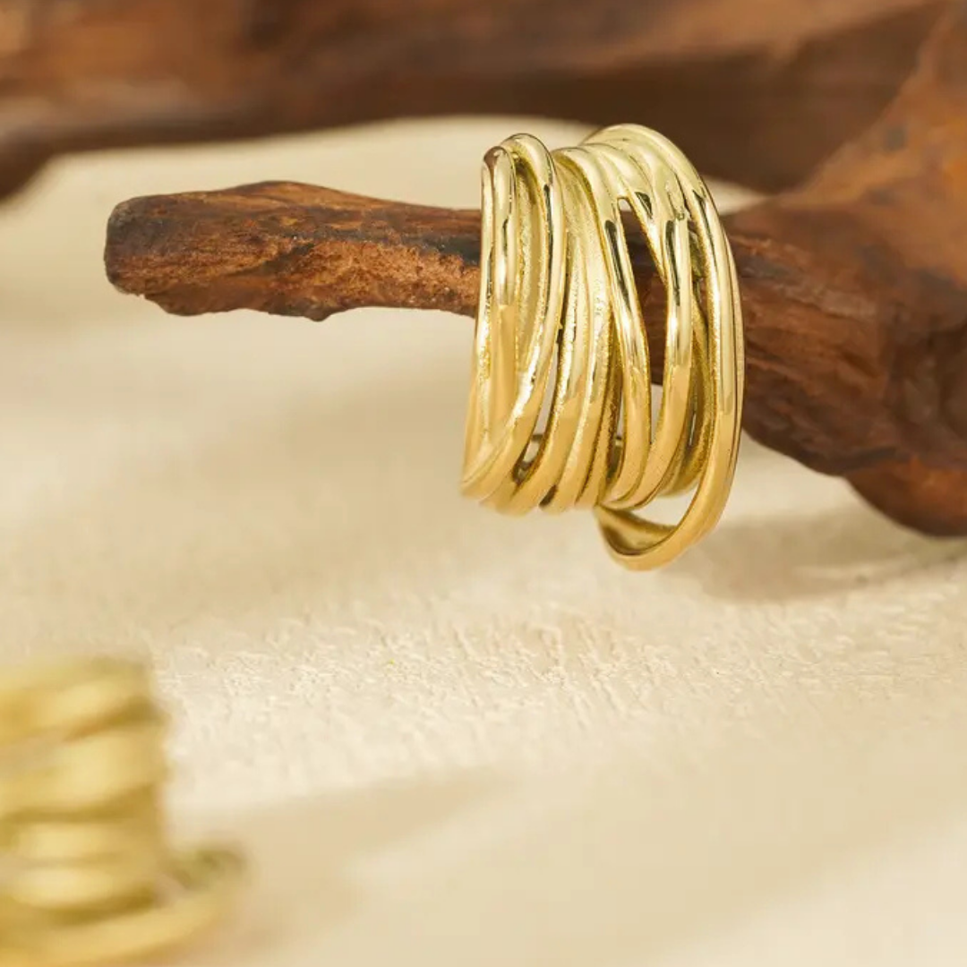Gouden chique oorbellen