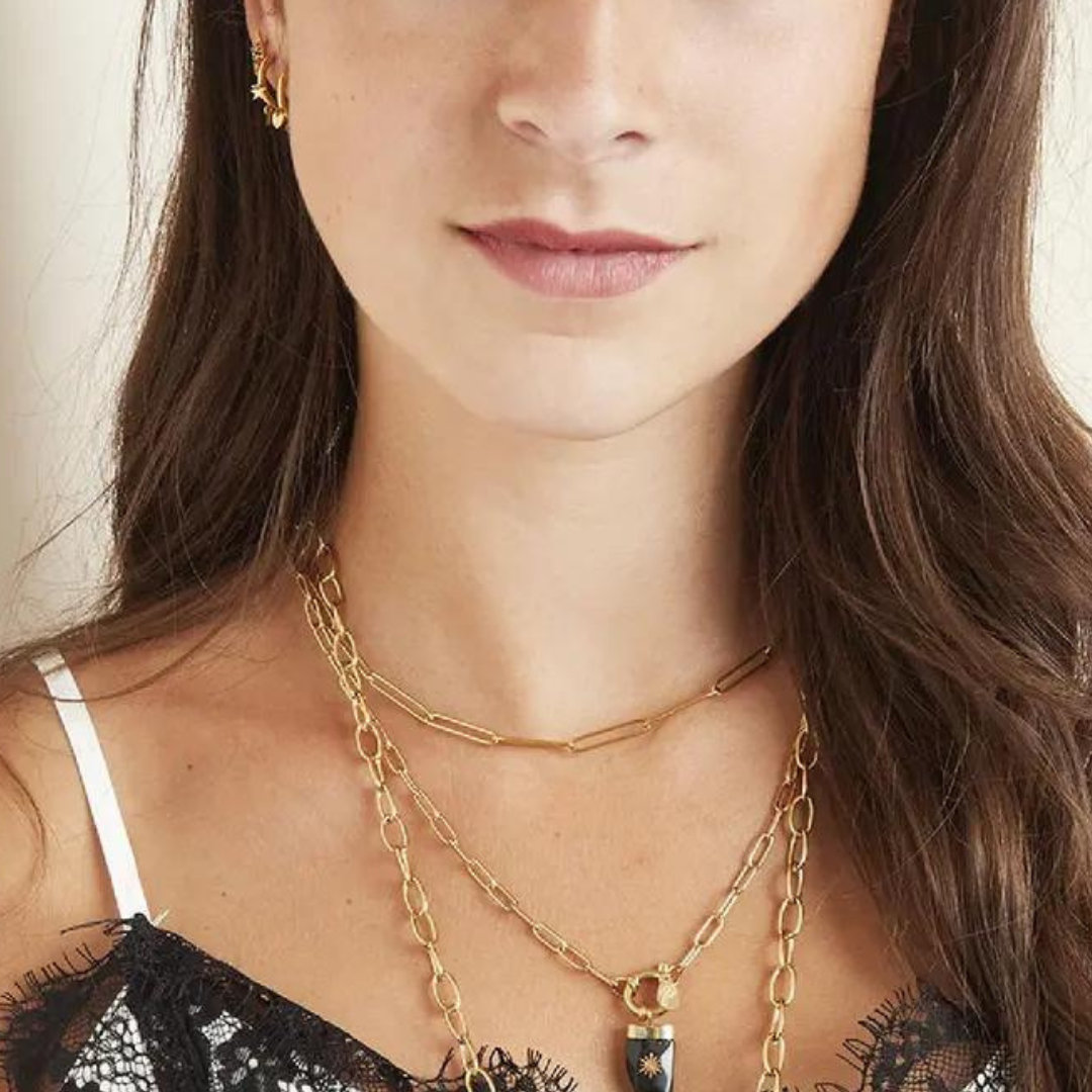 Gouden schakelketting fijn