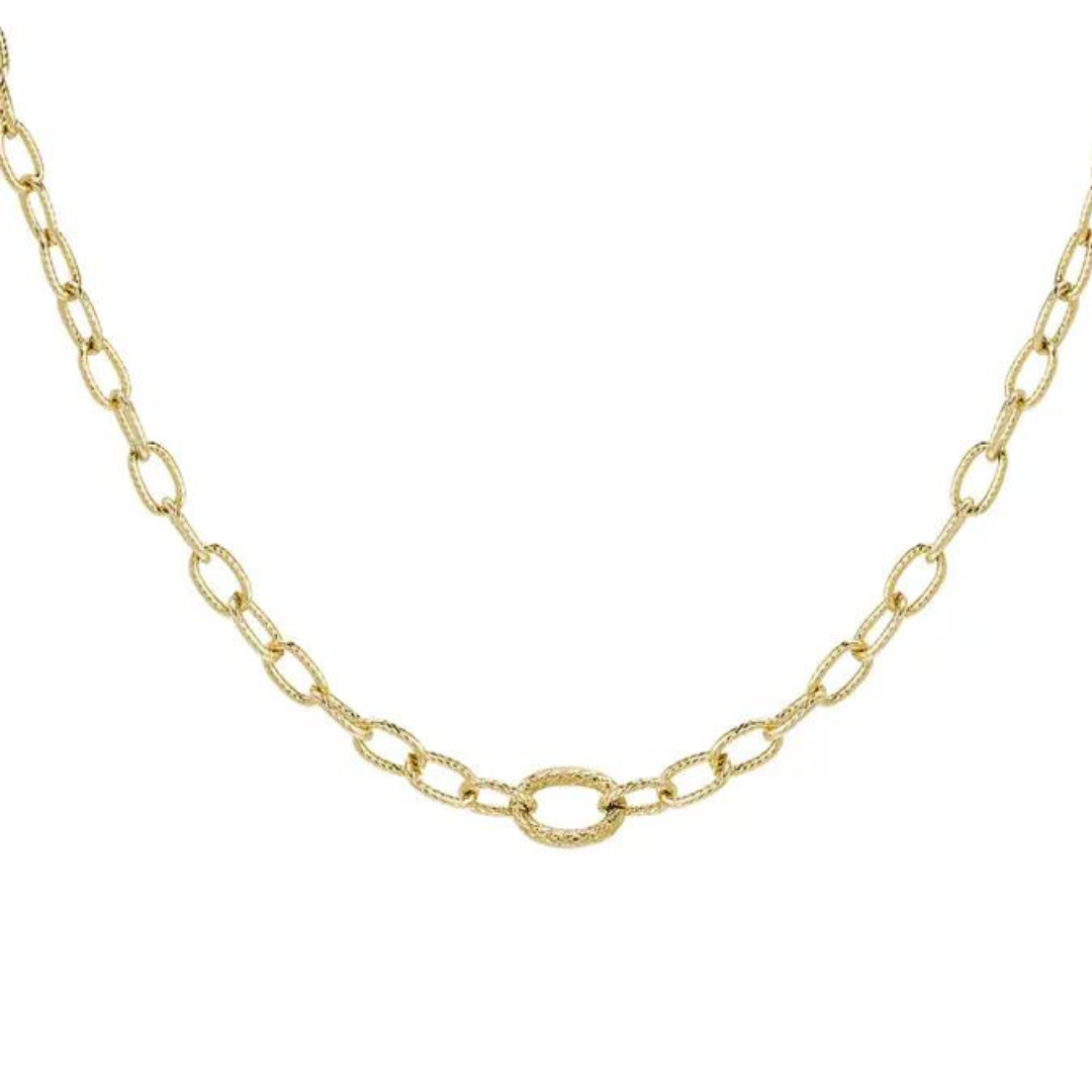 Gouden schakelketting grof