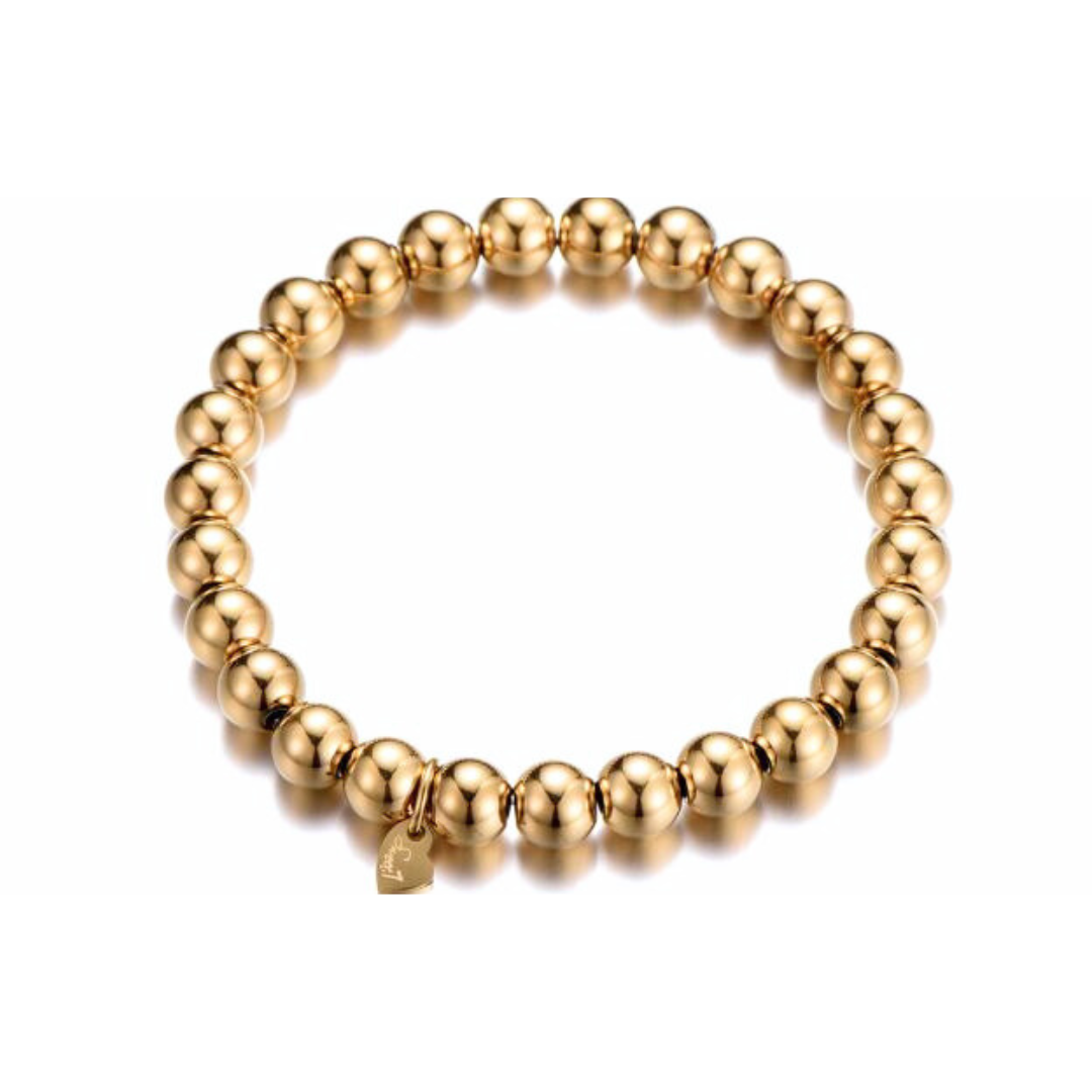 Grote bollen armband goud