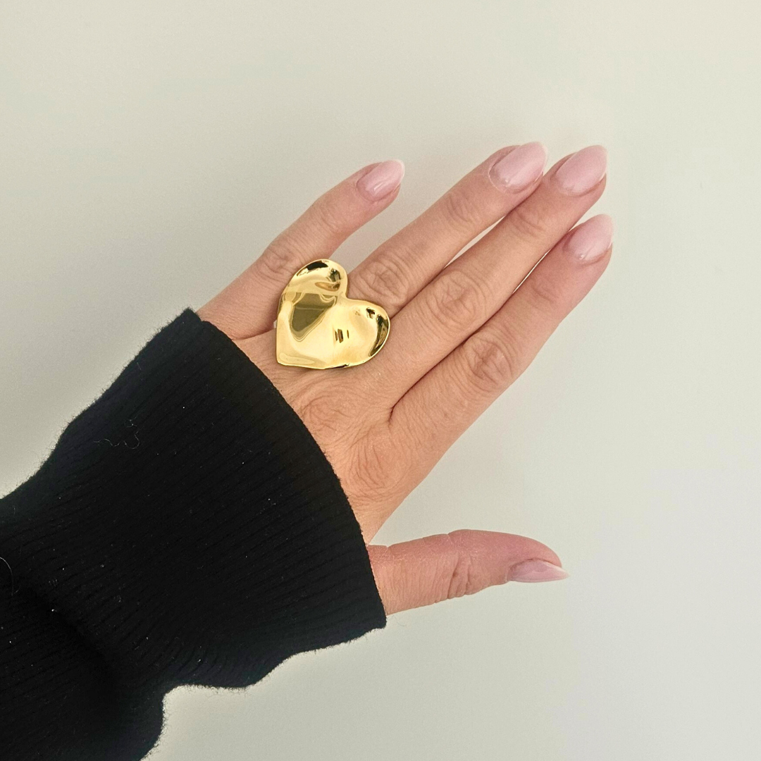 Groot statement hart ring