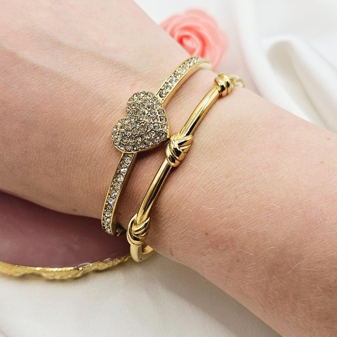 Harten armband met strass