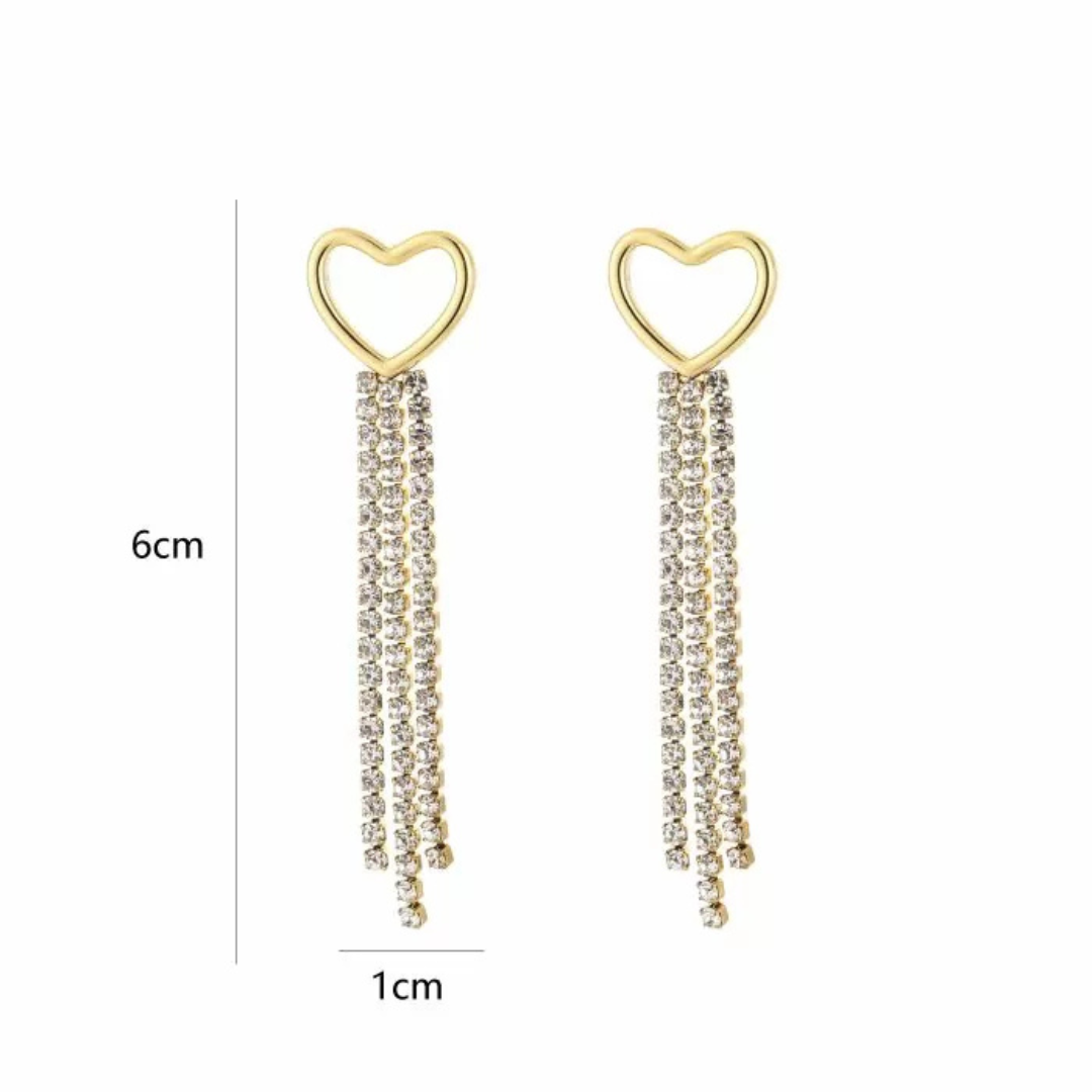 Hartjes kerst oorbellen