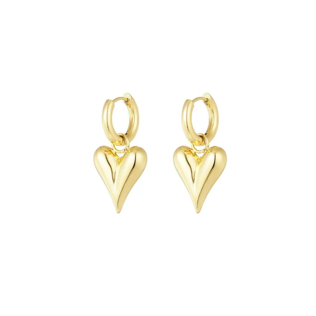 Iconische hart oorbellen medium