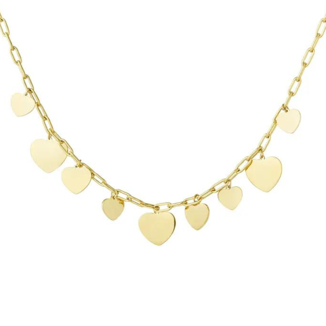 Hartjes party ketting goud
