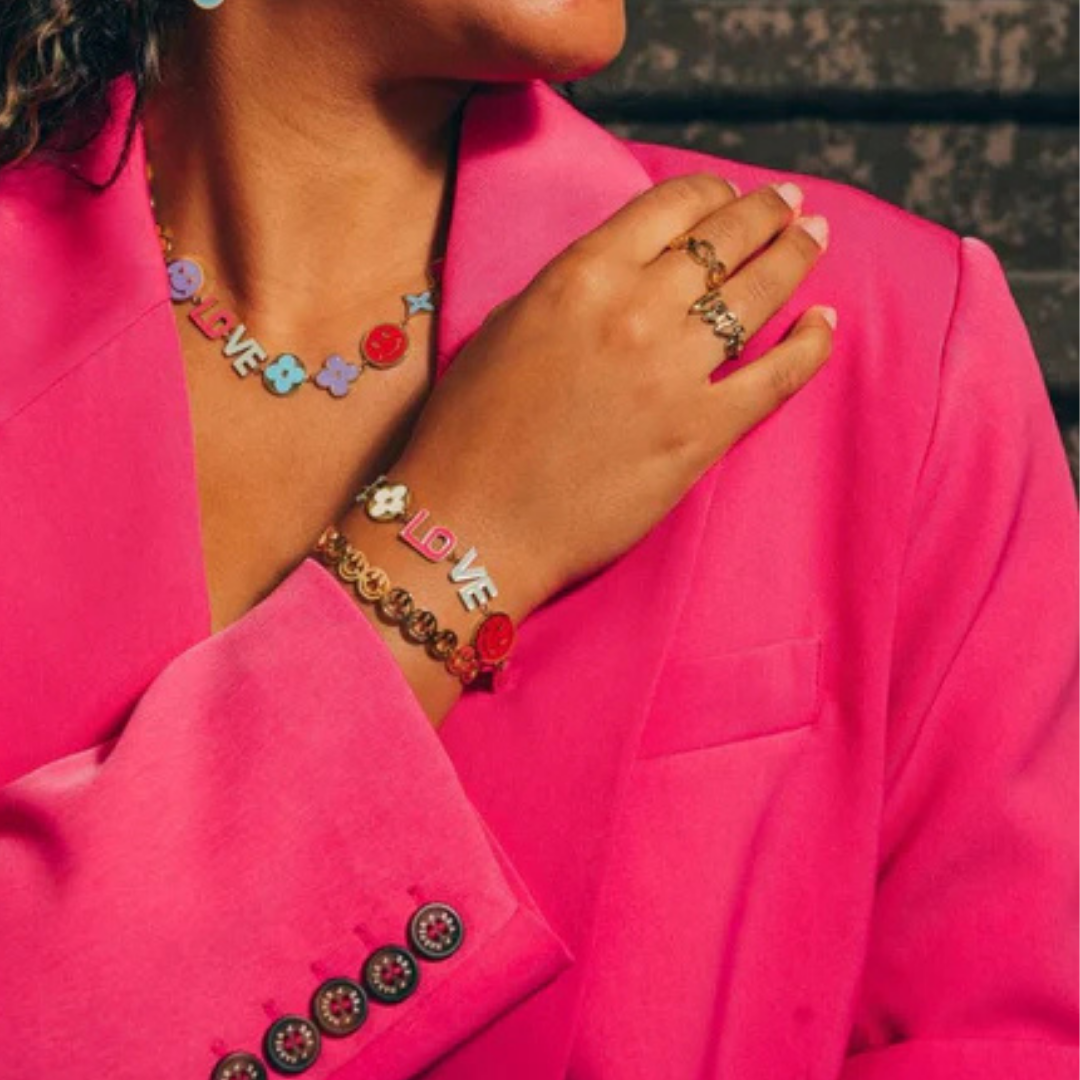 Goudkleurige armband "I LOVE ME"