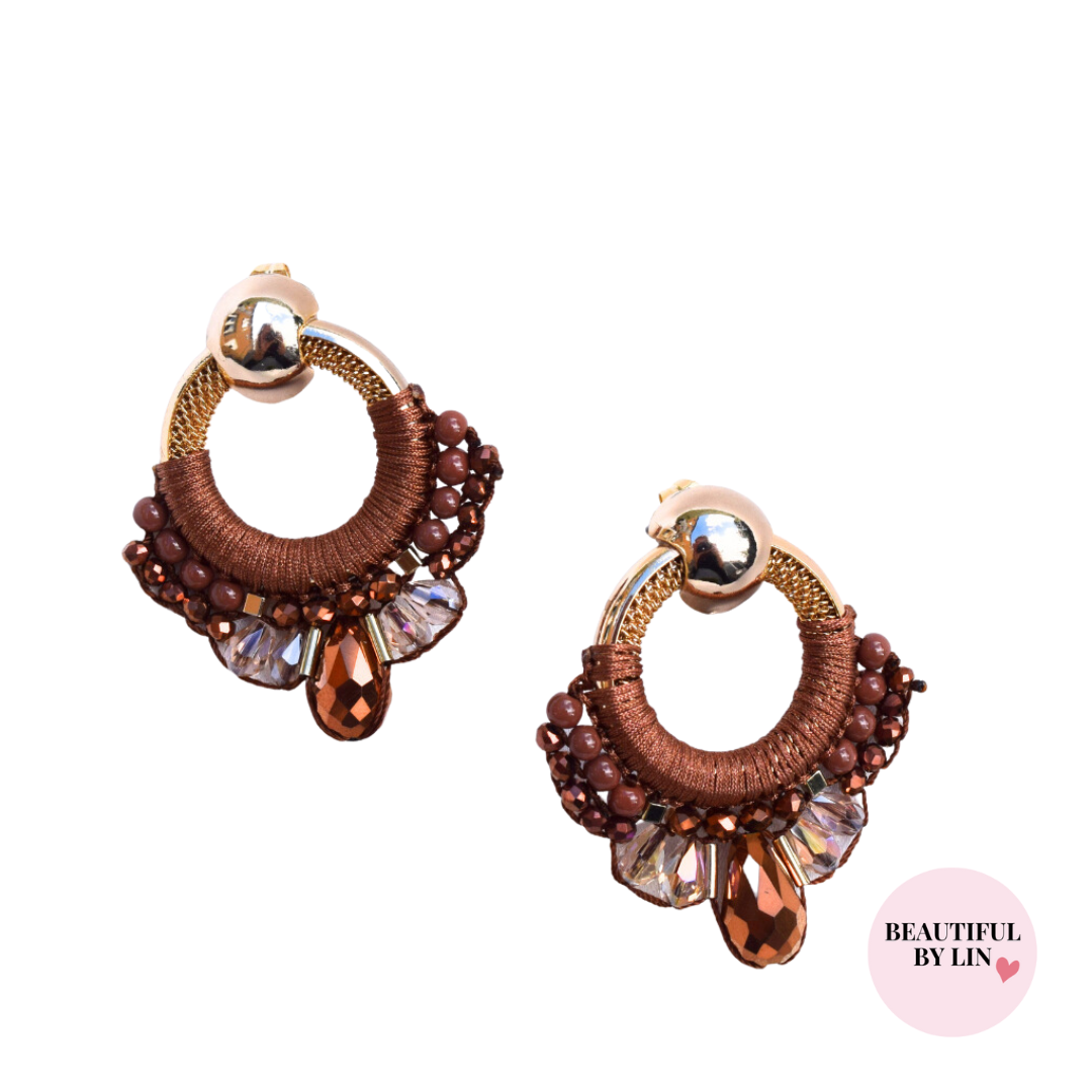 Brown Wave oorbellen SALE