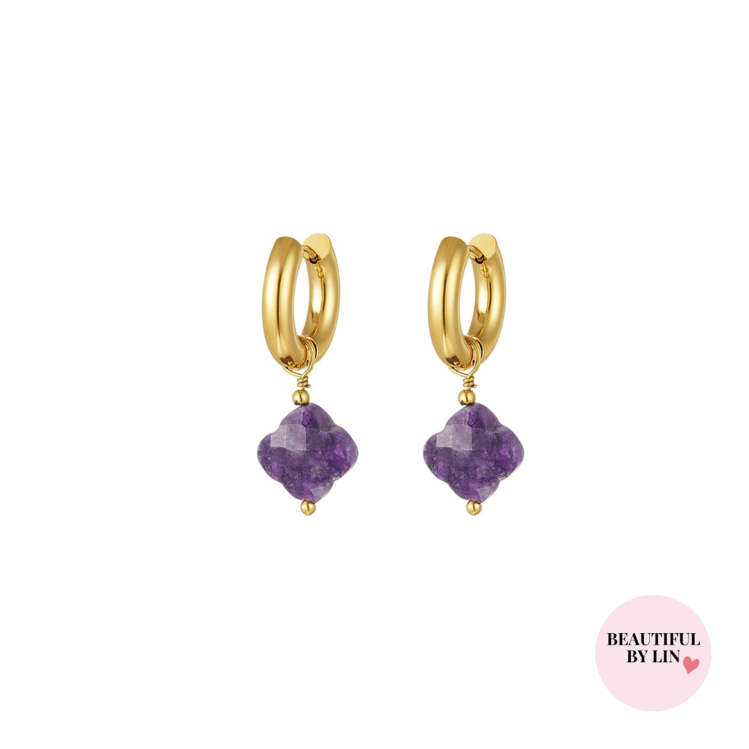 Amazing purple oorbellen