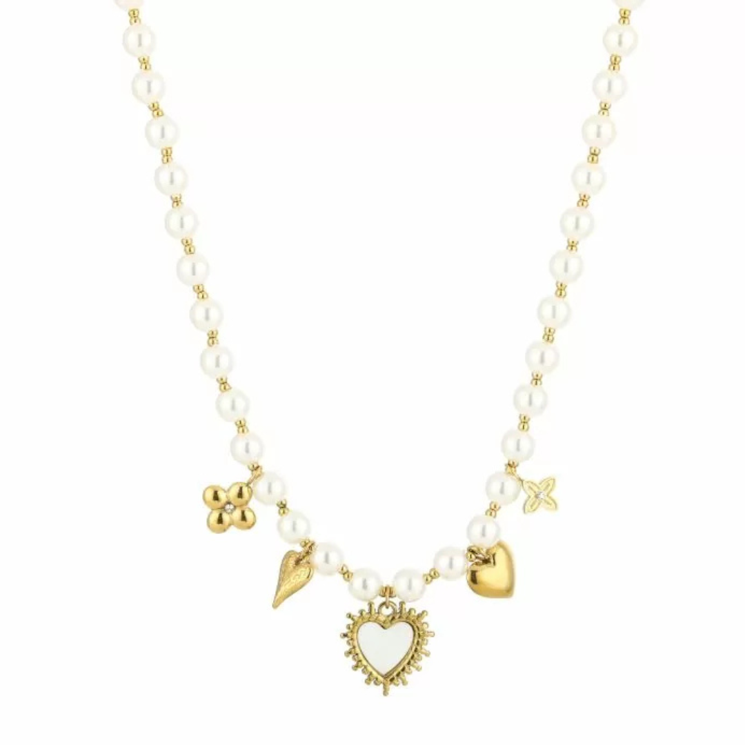 Parelketting met bedels