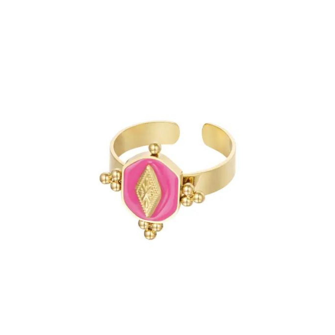 Vintage fuchsia ring