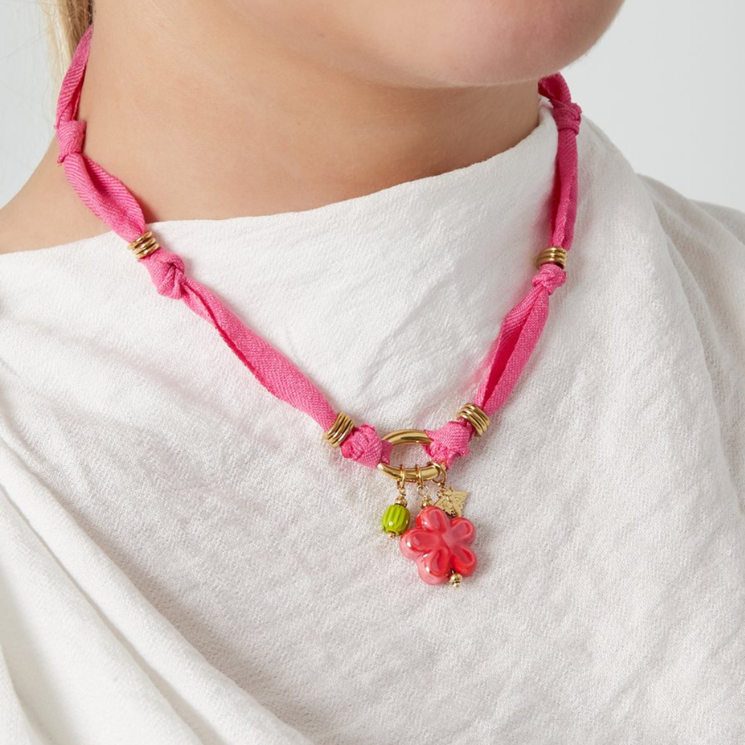 Flower ketting fuchsia