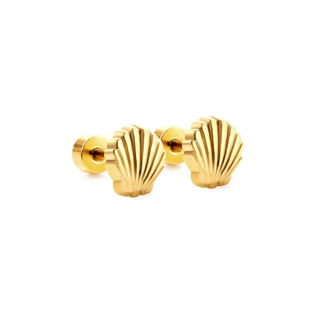 Schelp studs goud