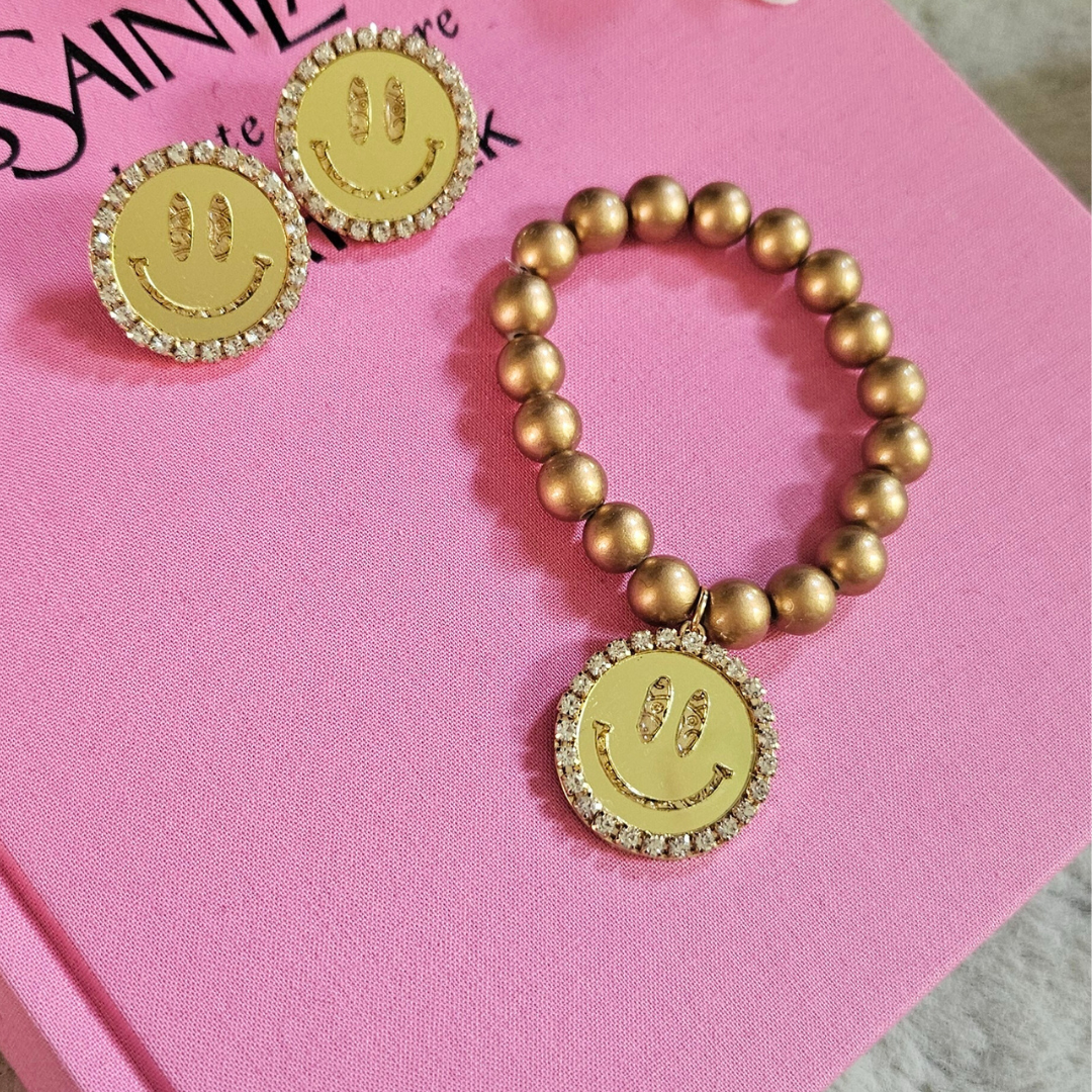 Smile armband goud brons