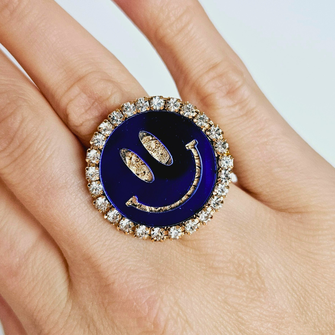 Smile ring blauw