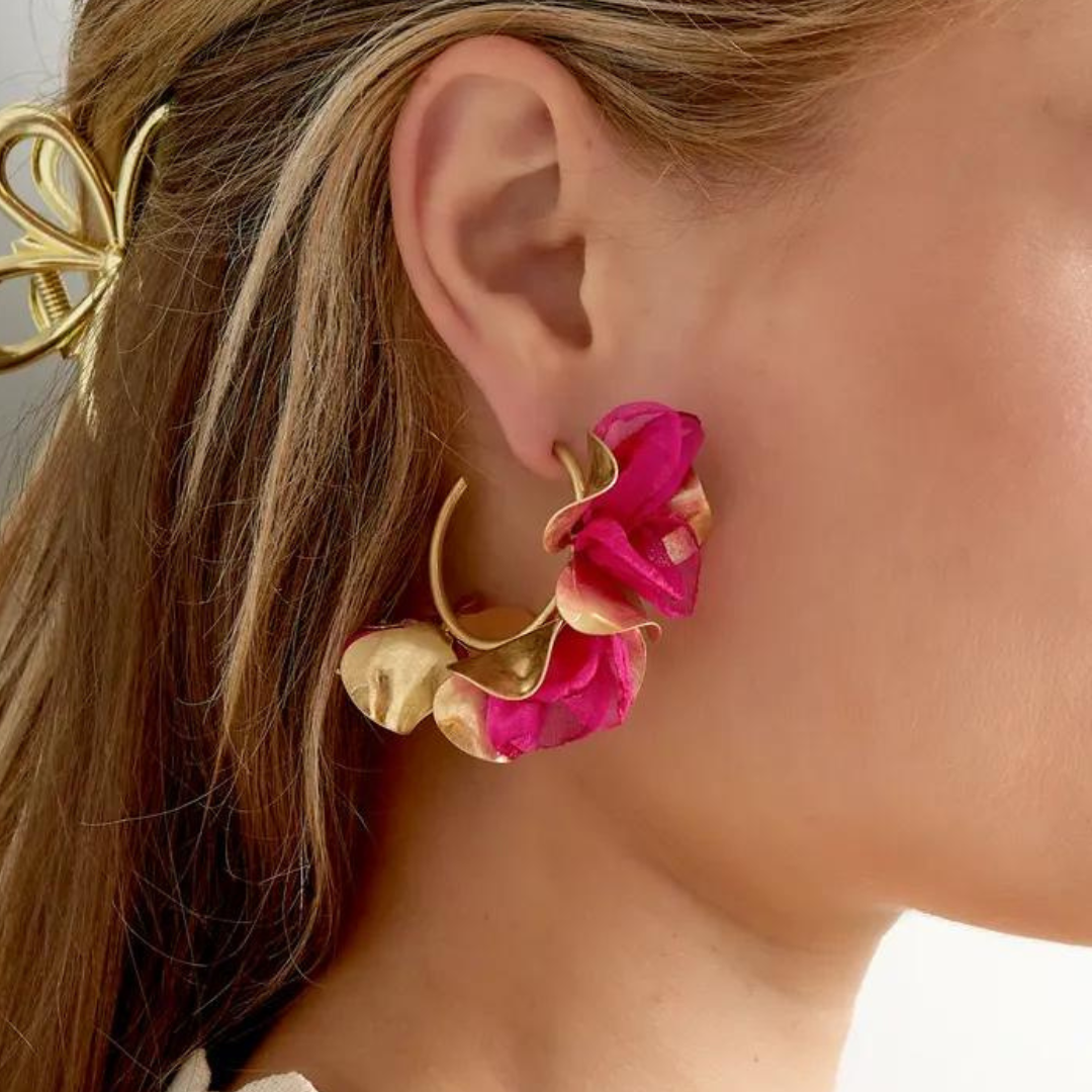 Statement oorbellen fall flower