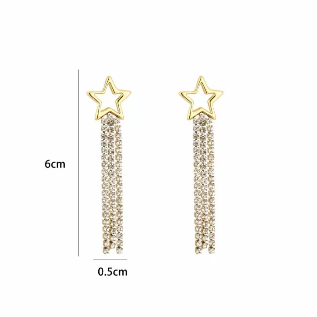 Ster party oorbellen