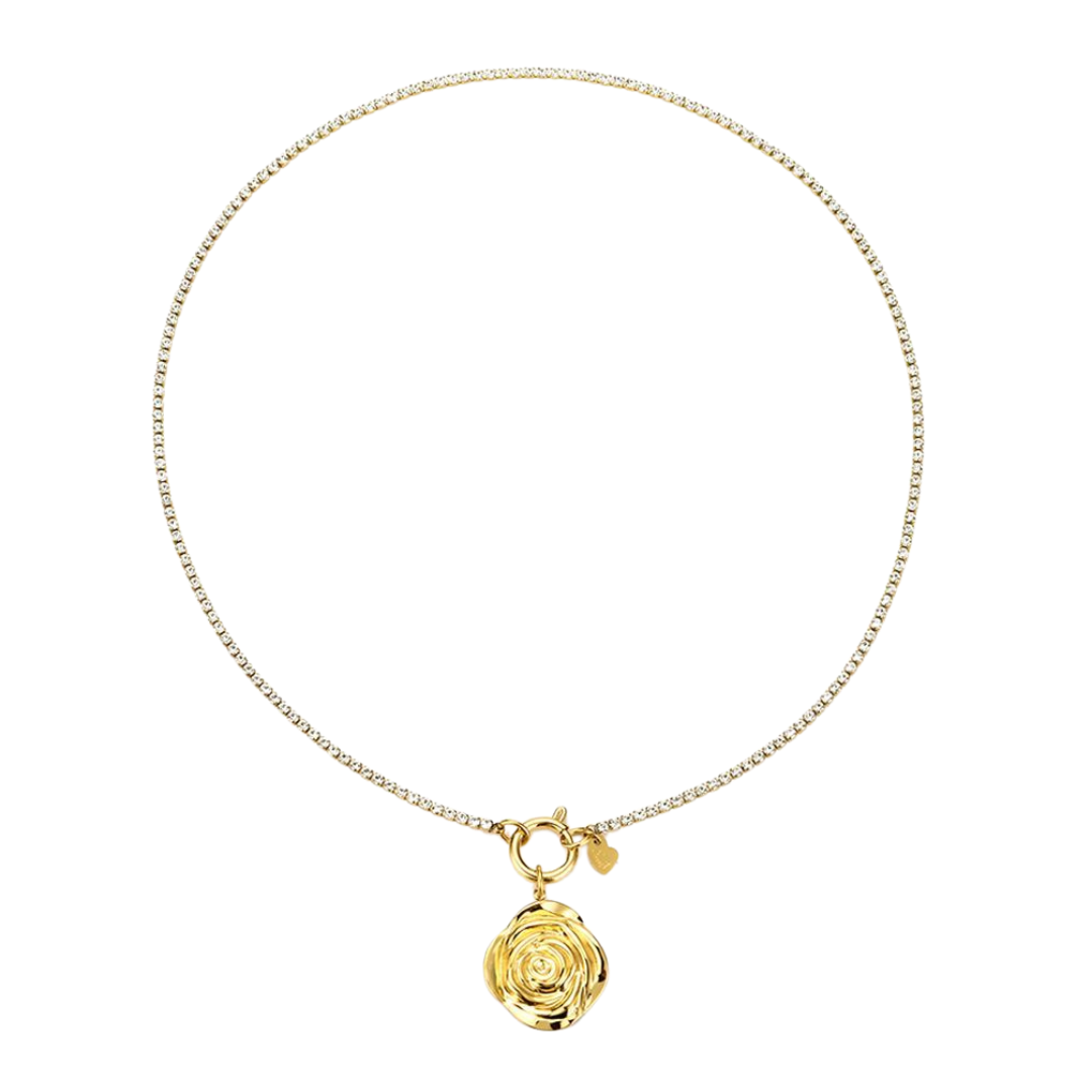 Sparkle ketting roos