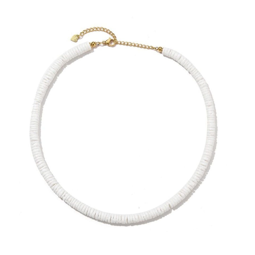 Witte schelpjes ketting