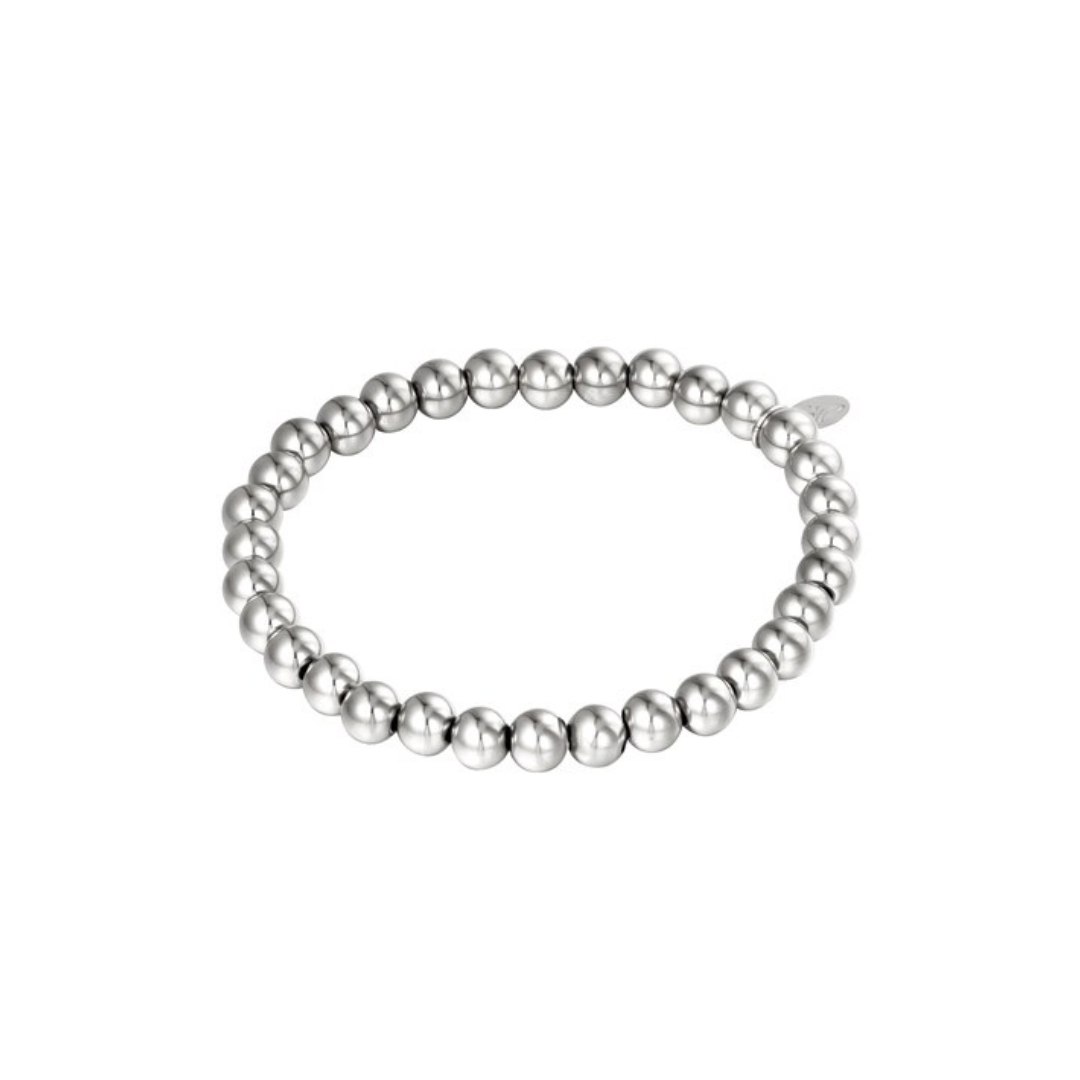 Zilveren bolletjes armband
