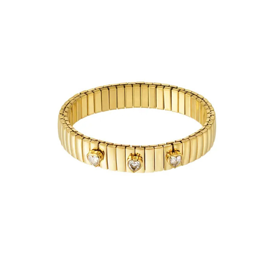 Rekbare armband met steentjes