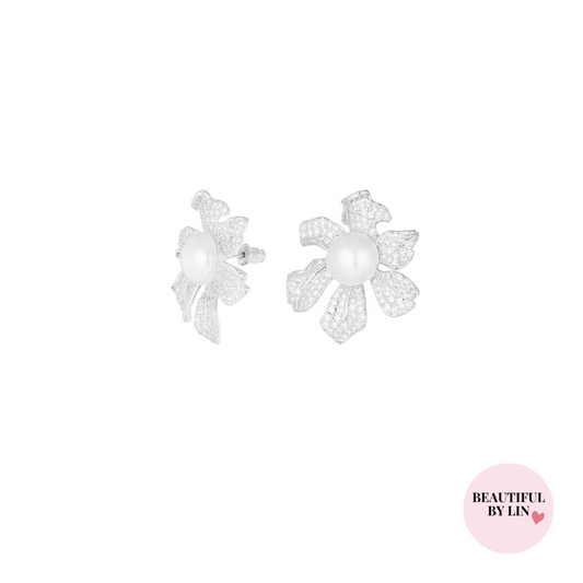 Sparkle Pearl statement oorbellen SALE