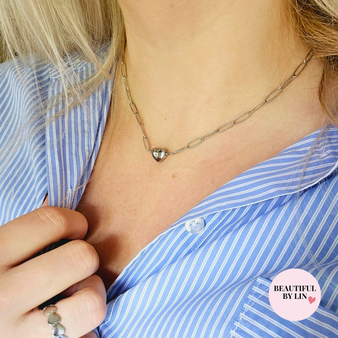 Sweet hart strass ketting