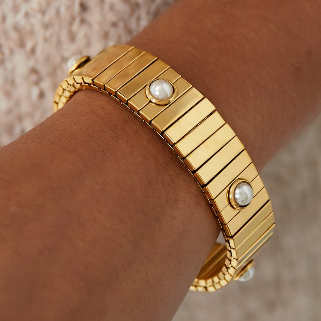 Rekbare armband parels
