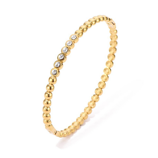 Gouden armband met steentjes