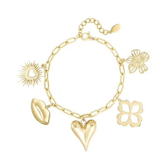 Bedelarmband met Floral lovers