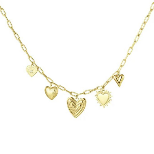 Bedelketting met hartjes