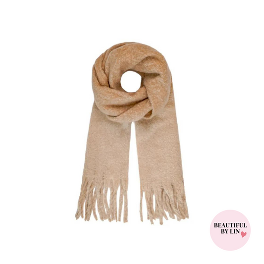Beige lange sjaal