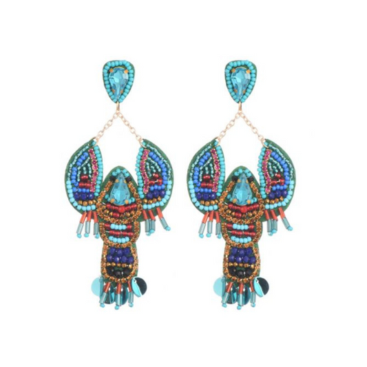 Trendy kreeft statement oorbellen