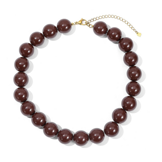 Kauwgomballen ketting bruin