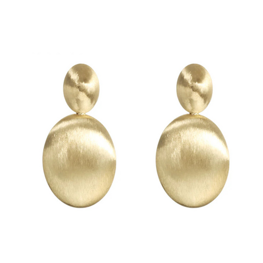 Geborstelde gouden oorbellen