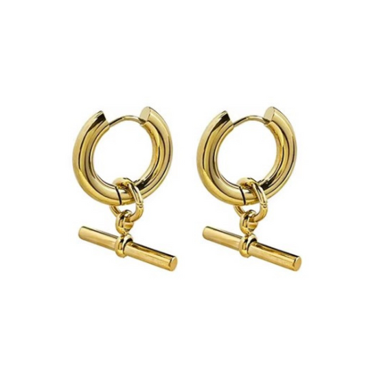 Gouden oorbellen met hanger