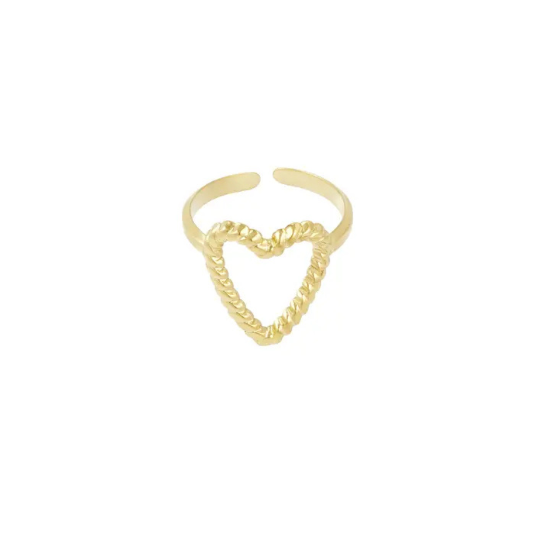 Gouden Hartjes ring