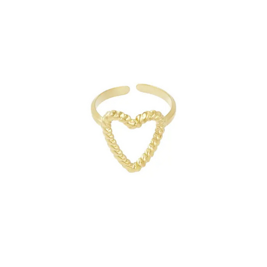 Gouden Hartjes ring